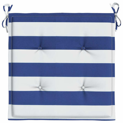 Cuscini per Sedia 6 pz Strisce Bianche e Blu 40x40x4 cm Tessuto | homemem39