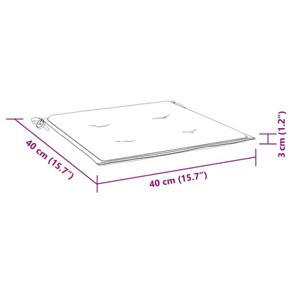 Cuscini Sedia 2 pz Motivo a Quadri Nero 40x40x4 cm in Tessuto | homemem39