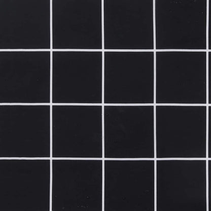 Cuscini Sedia 4 pz Motivo a Quadri Nero 40x40x4 cm in Tessuto