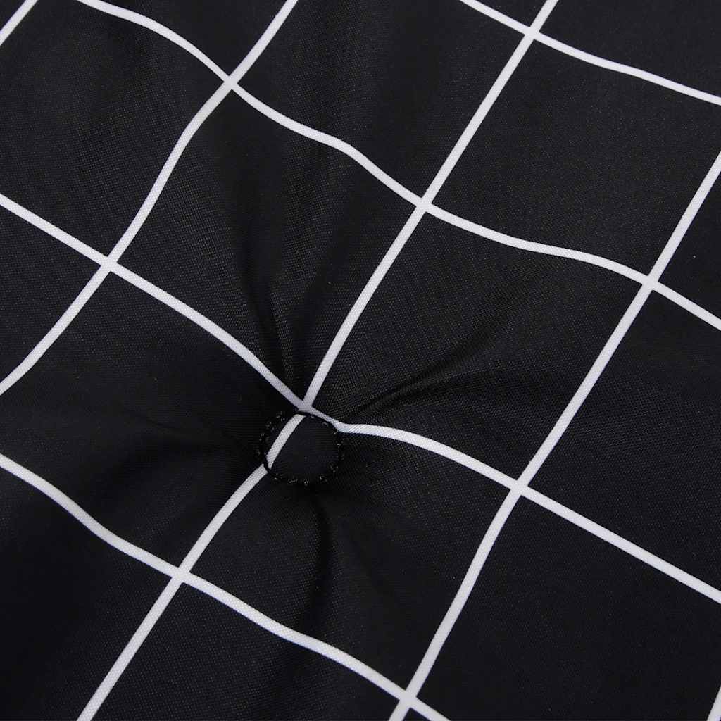 Cuscini Sedia 6 pz Motivo a Quadri Nero 40x40x4 cm in Tessuto | homemem39