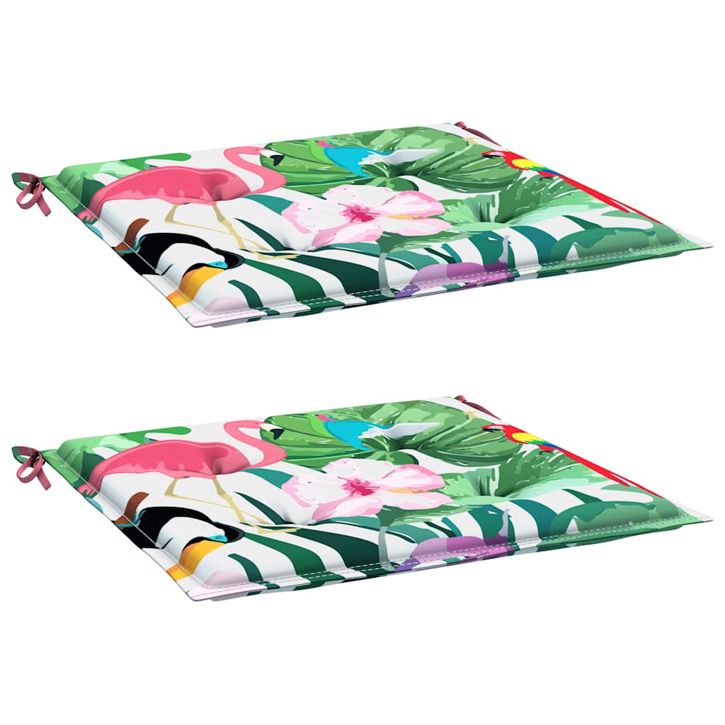 Cuscini per Sedia 2pz Multicolore 40x40x4 cm in Tessuto