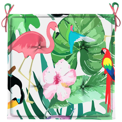 Cuscini per Sedia 2pz Multicolore 40x40x4 cm in Tessuto