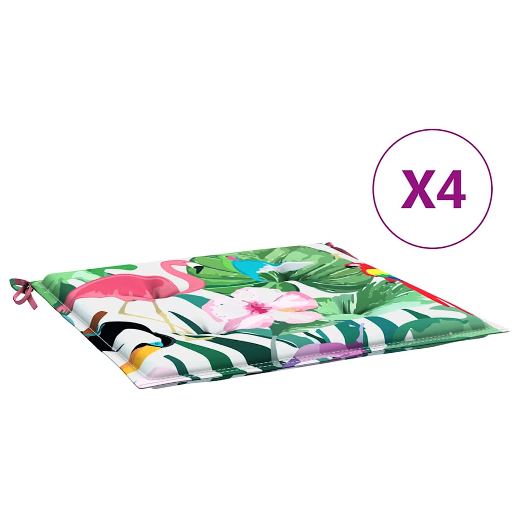 Cuscini per Sedia 4pz Multicolore 40x40x4 cm in Tessuto | homemem39