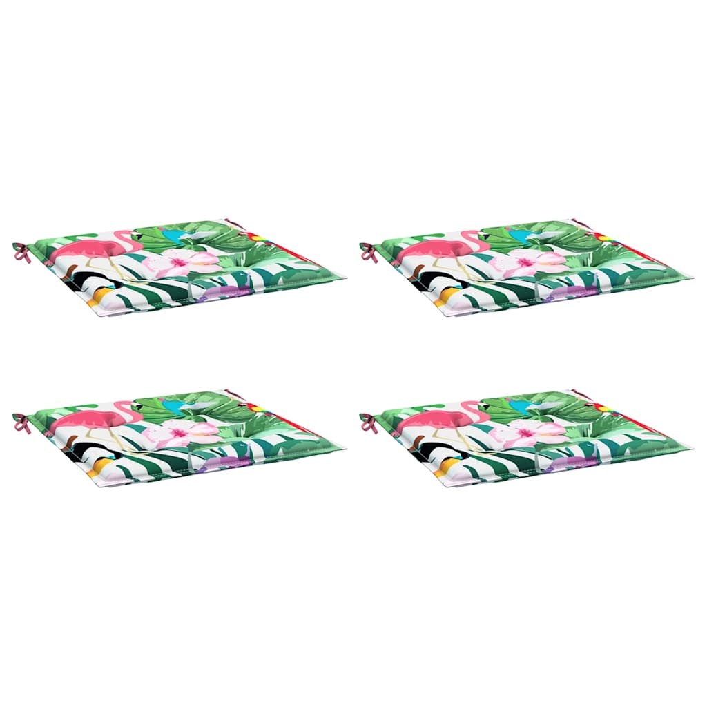 Cuscini per Sedia 4pz Multicolore 40x40x3 cm in Tessuto