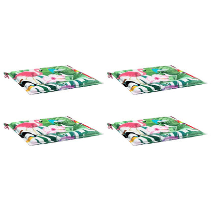 Cuscini per Sedia 4pz Multicolore 40x40x3 cm in Tessuto