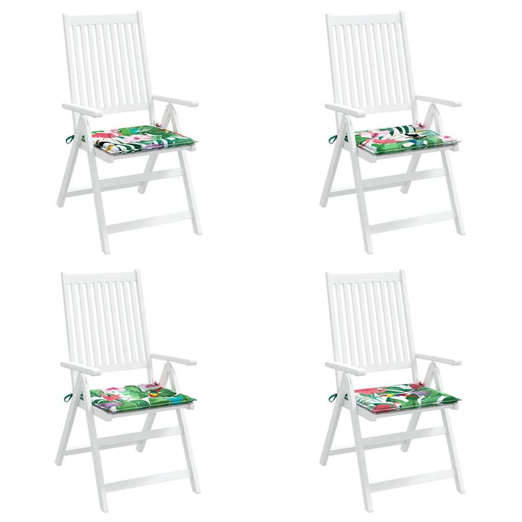 Cuscini per Sedia 4pz Multicolore 40x40x3 cm in Tessuto | homemem39