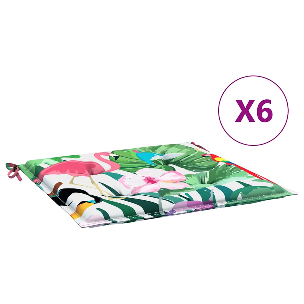 Cuscini per Sedia 6 pz Multicolore 40x40x4 cm in Tessuto | homemem39
