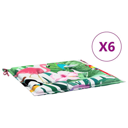 Cuscini per Sedia 6 pz Multicolore 40x40x4 cm in Tessuto | homemem39