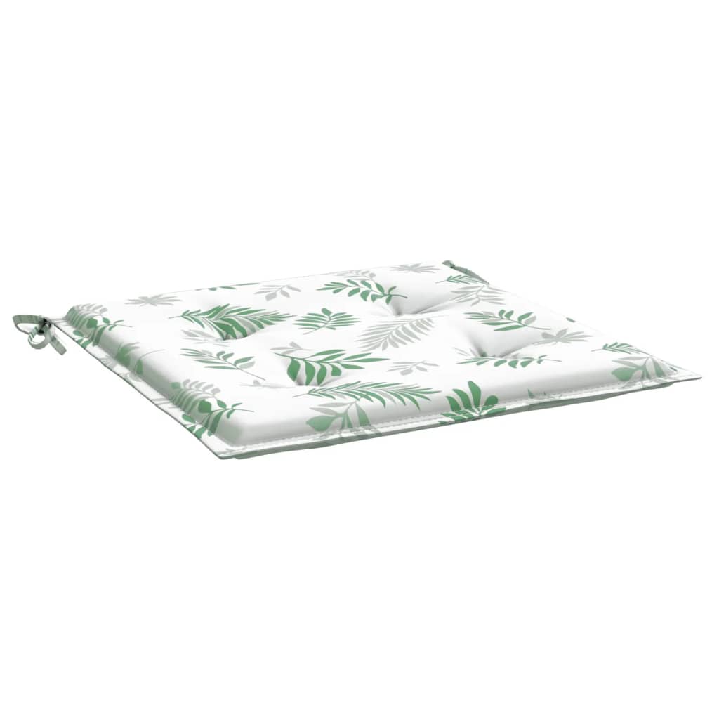Cuscini per Sedia 4 pz Motivo a Foglie 40x40x4 cm Tessuto | homemem39