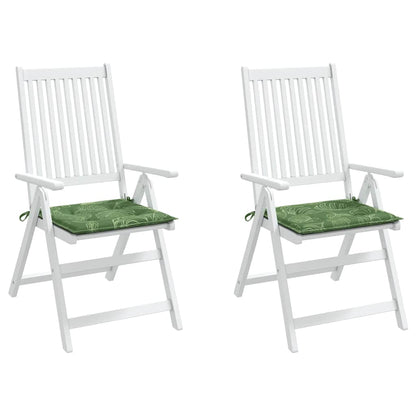 Cuscini per Sedia 2 pz Motivo a Foglie 40x40x3 cm Tessuto | homemem39