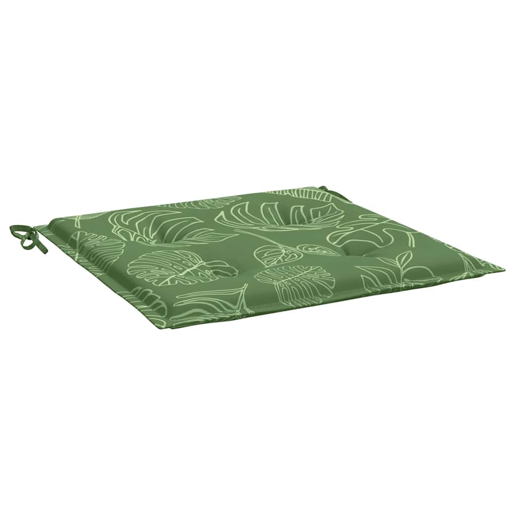 Cuscini per Sedia 2 pz Motivo a Foglie 40x40x4 cm Tessuto | homemem39