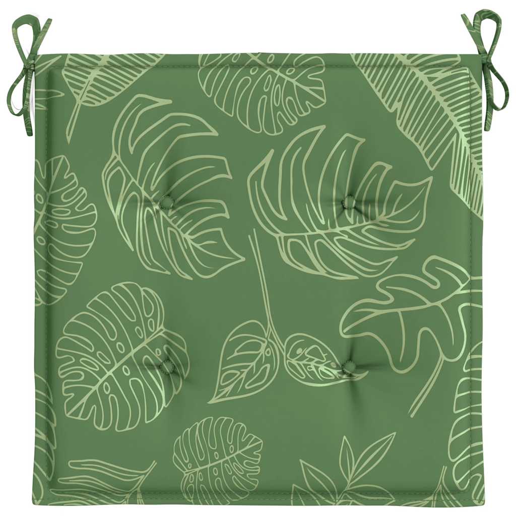 Cuscini per Sedia 2 pz Motivo a Foglie 40x40x4 cm Tessuto | homemem39