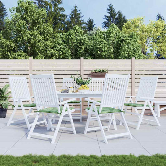Cuscini per Sedia 6 pz Motivo a Foglie 40x40x4 cm Tessuto
