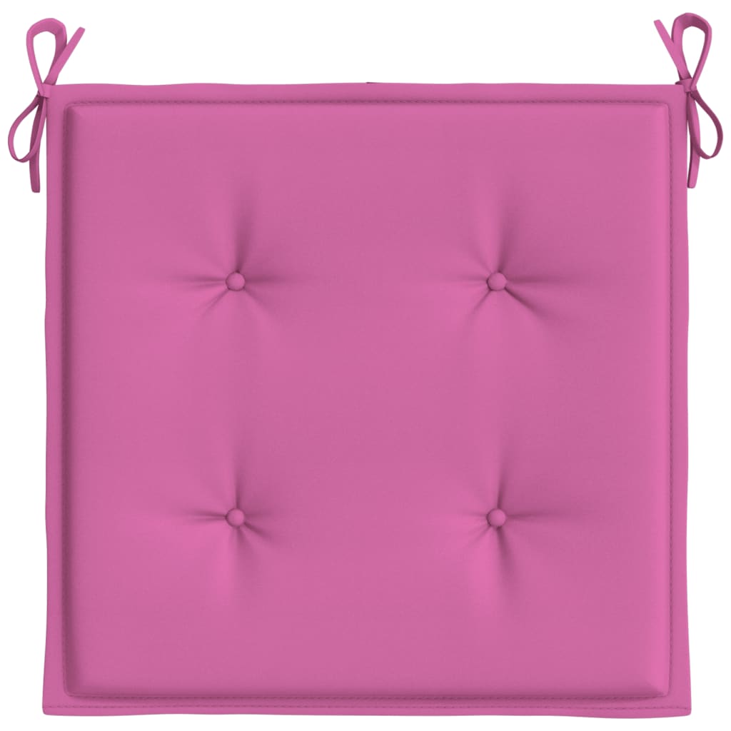 Cuscini per Sedia 4 pz Rosa 40x40x3 cm in Tessuto