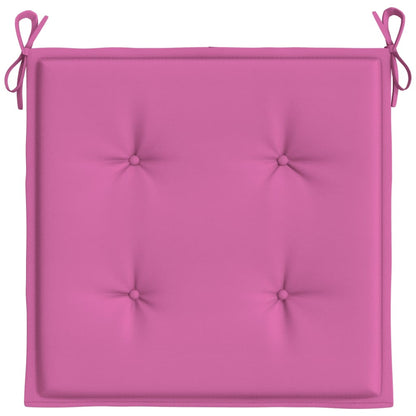 Cuscini per Sedia 4 pz Rosa 40x40x3 cm in Tessuto