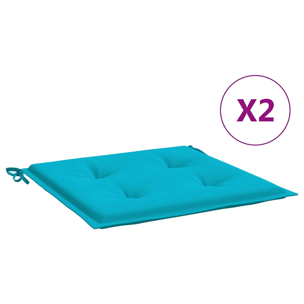 Cuscini per Sedia 2 pz Turchese 40x40x4 cm in Tessuto | homemem39