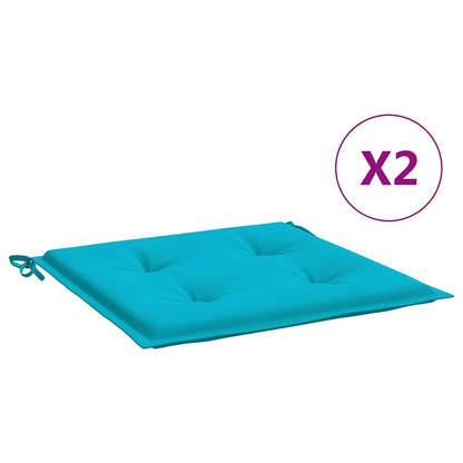 Cuscini per Sedia 2 pz Turchese 40x40x4 cm in Tessuto | homemem39