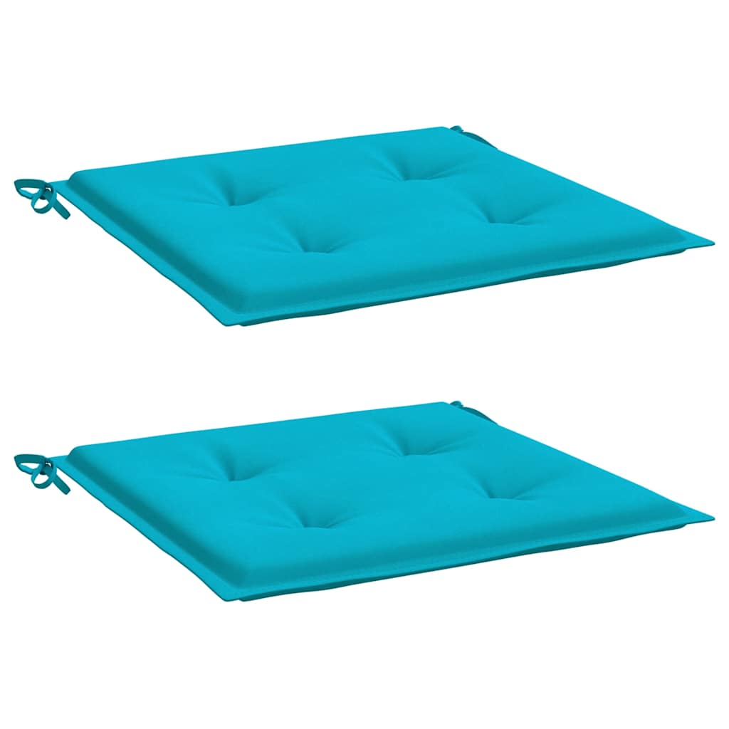 Cuscini per Sedia 2 pz Turchese 40x40x4 cm in Tessuto | homemem39