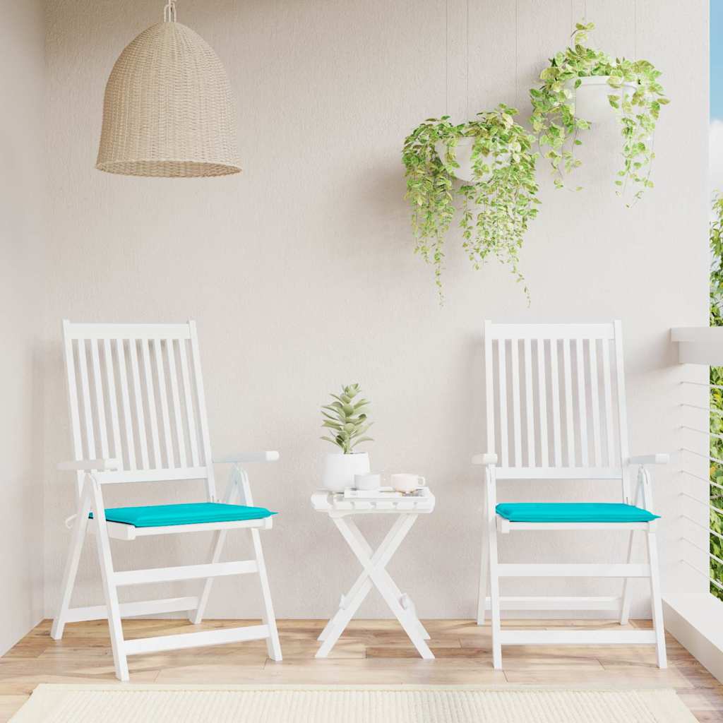 Cuscini per Sedia 2 pz Turchese 40x40x4 cm in Tessuto | homemem39