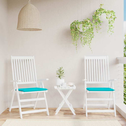 Cuscini per Sedia 2 pz Turchese 40x40x4 cm in Tessuto | homemem39