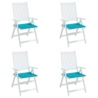 Cuscini per Sedia 4 pz Turchese 40x40x3 cm in Tessuto | homemem39