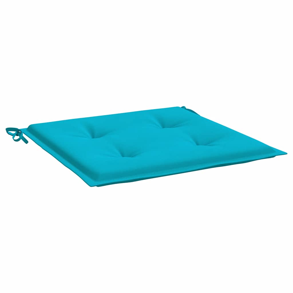 Cuscini per Sedia 6 pz Turchese 40x40x4 cm in Tessuto