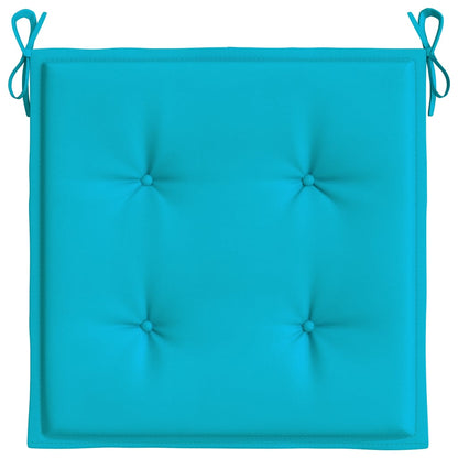 Cuscini per Sedia 6 pz Turchese 40x40x4 cm in Tessuto