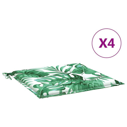 Cuscini per sedie 4 pcs Motivo Foglia 50 x 50 x 4 cm