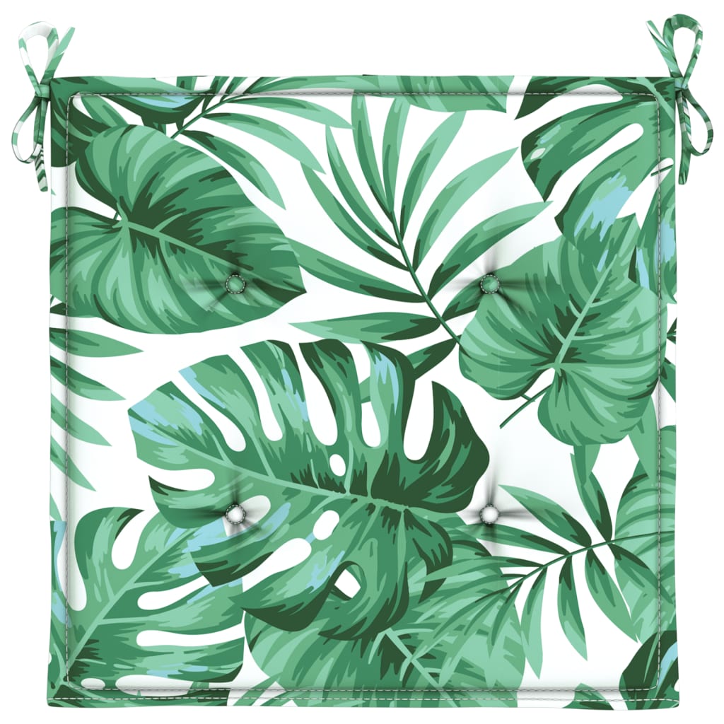 Cuscini per Sedia 6 pz Motivo a Foglie 50x50x4 cm in Tessuto | homemem39