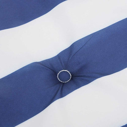 Cuscini per Sedia 2pz Strisce Bianche e Blu 50x50x4 cm Tessuto | homemem39