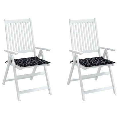 Cuscini per Sedia 42 pz Motivo a Quadri Nero 50x50x3 cm Tessuto | homemem39