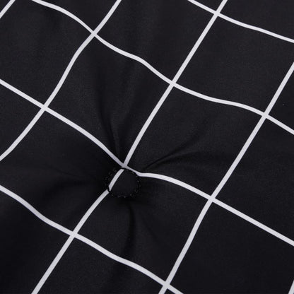Cuscini per Sedia 6 pz Motivo a Quadri Nero 50x50x4cm Tessuto | homemem39
