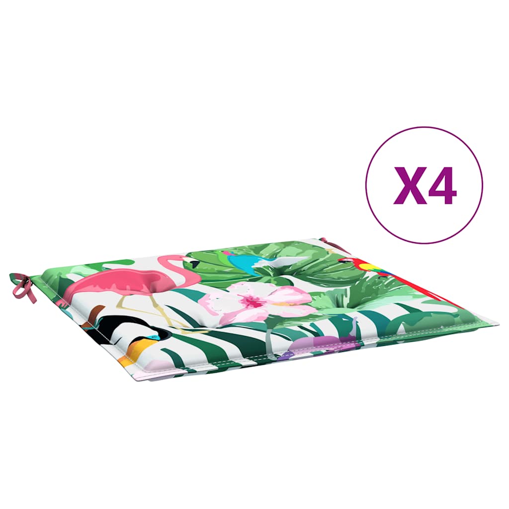 Cuscini per Sedia 4 pz Multicolore 50x50x4 cm in Tessuto | homemem39