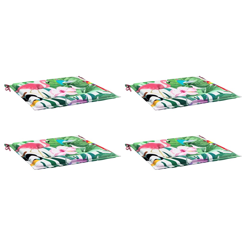 Cuscini per Sedia 4 pz Multicolore 50x50x4 cm in Tessuto | homemem39