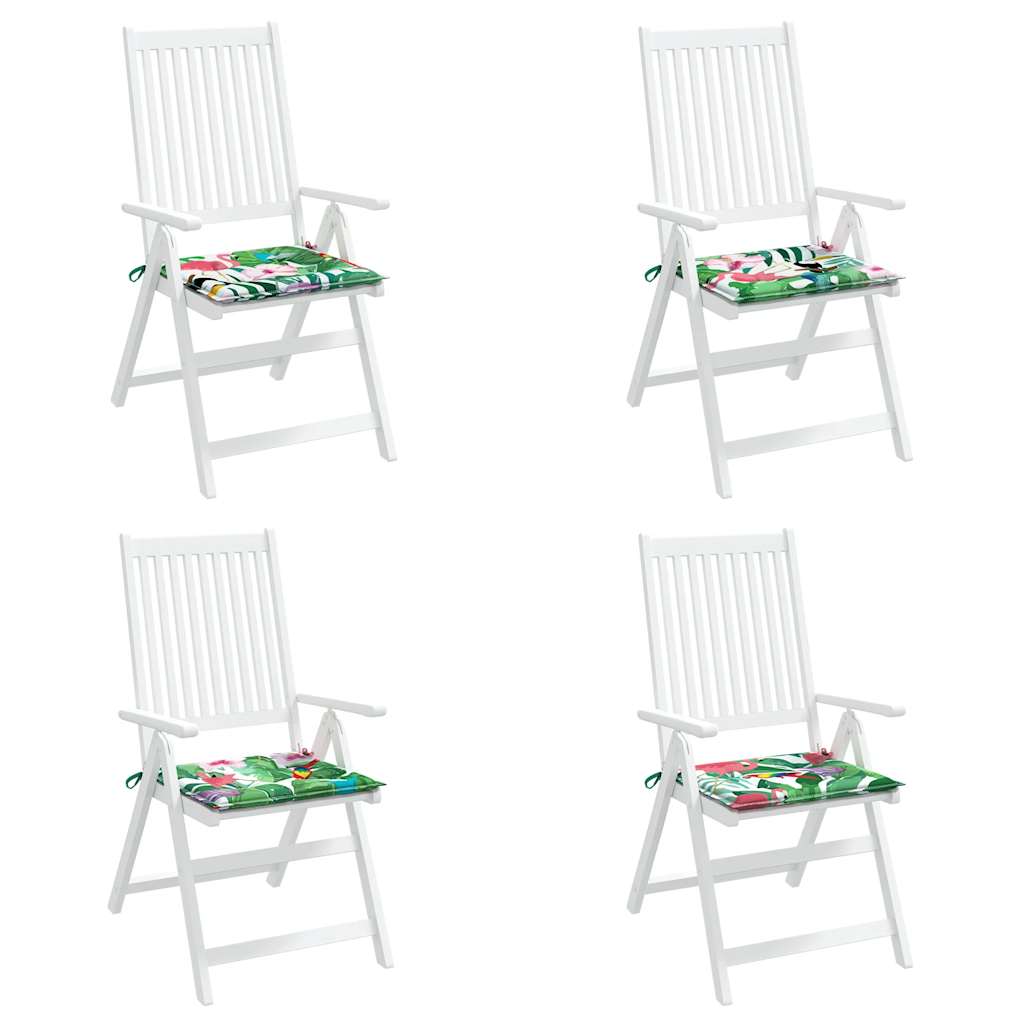 Cuscini per Sedia 4 pz Multicolore 50x50x4 cm in Tessuto | homemem39