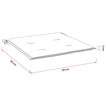 Cuscini per Sedia 2 pz Motivo a Foglie 50x50x3 cm in Tessuto | homemem39