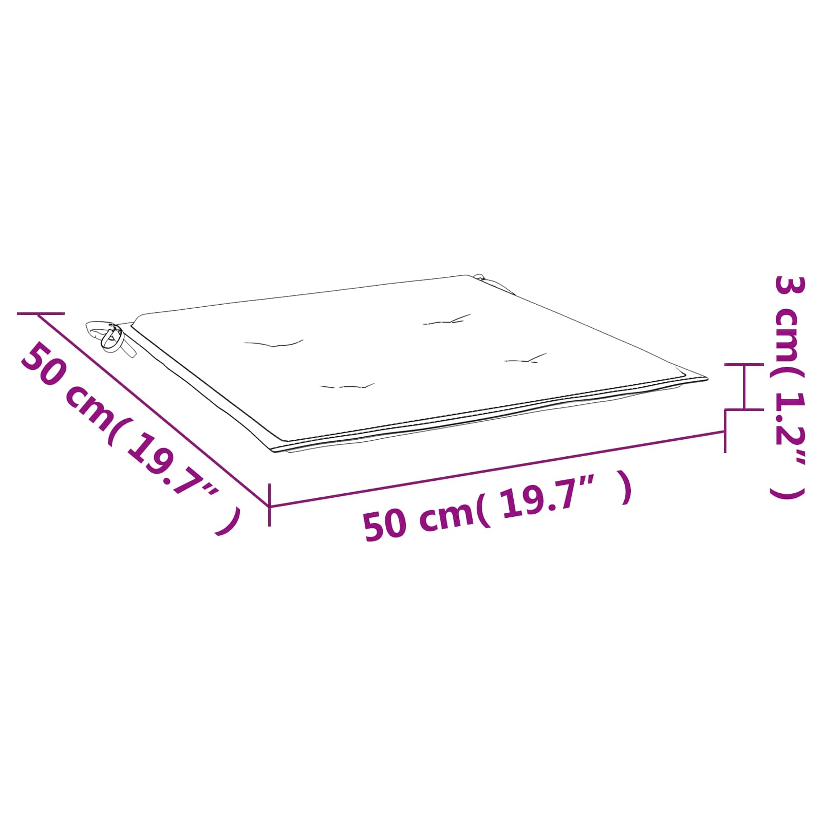 Cuscini per sedie 4 pz Verde e Bianco 50 x 50 x 4 cm | homemem39