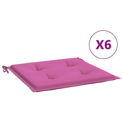 Cuscini per Sedia 6 pz Rosa 50x50x4 cm in Tessuto | homemem39