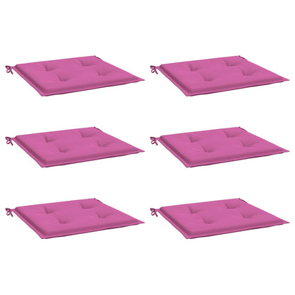 Cuscini per Sedia 6 pz Rosa 50x50x4 cm in Tessuto | homemem39