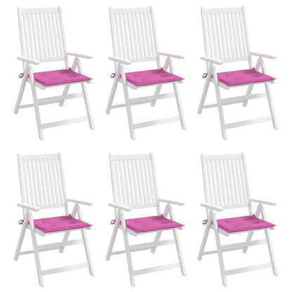 Cuscini per Sedia 6 pz Rosa 50x50x4 cm in Tessuto | homemem39