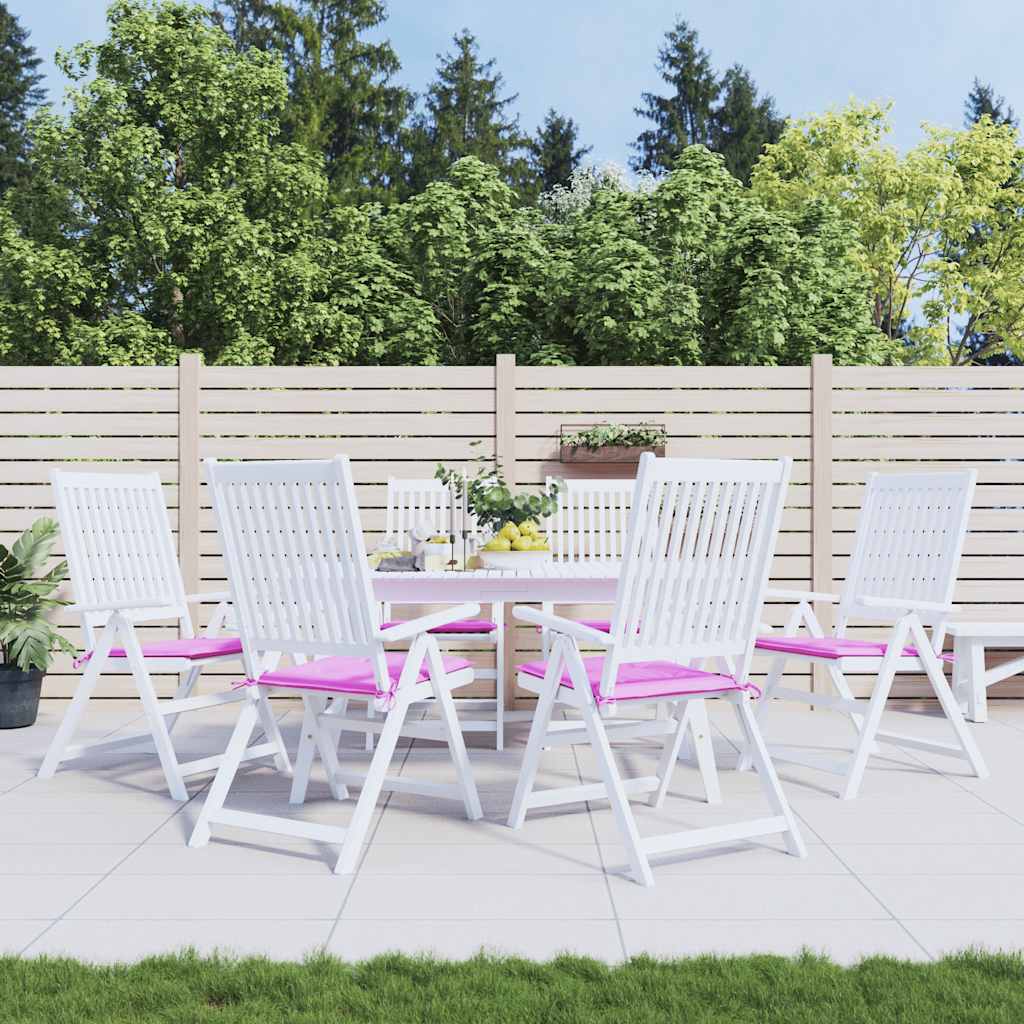 Cuscini per Sedia 6 pz Rosa 50x50x4 cm in Tessuto | homemem39