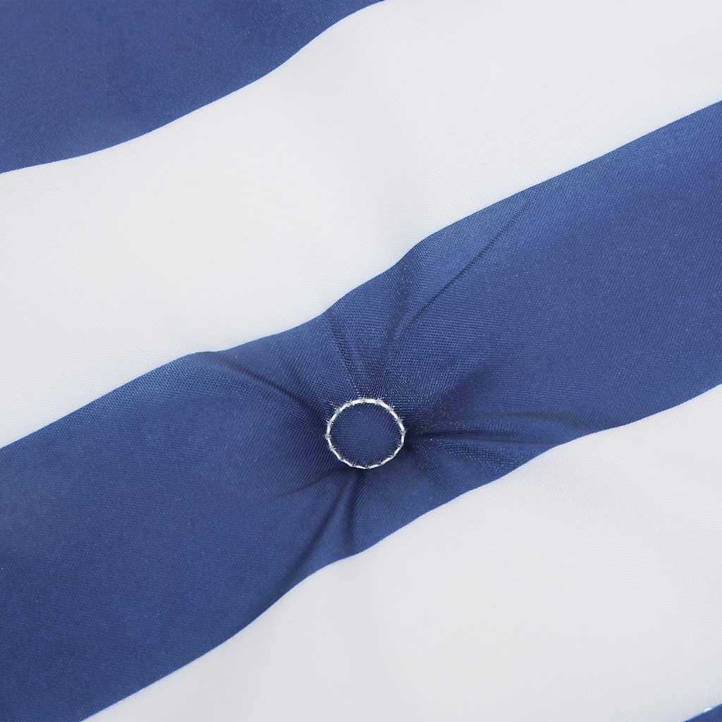 Cuscino Panca Giardino Bianco e Blu 100x50x4 cm Tessuto Oxford - homemem39