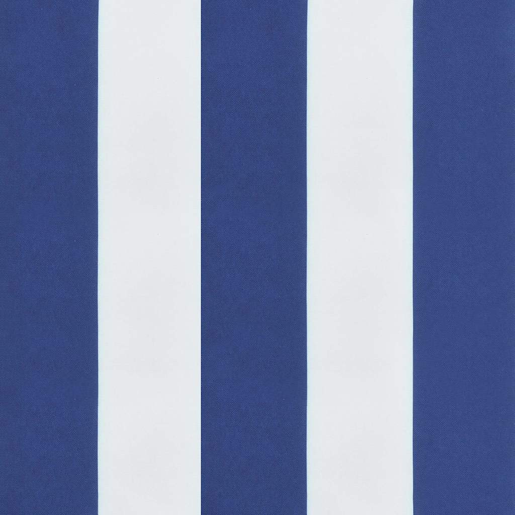 Cuscino Panca Giardino Bianco e Blu 100x50x4 cm Tessuto Oxford - homemem39