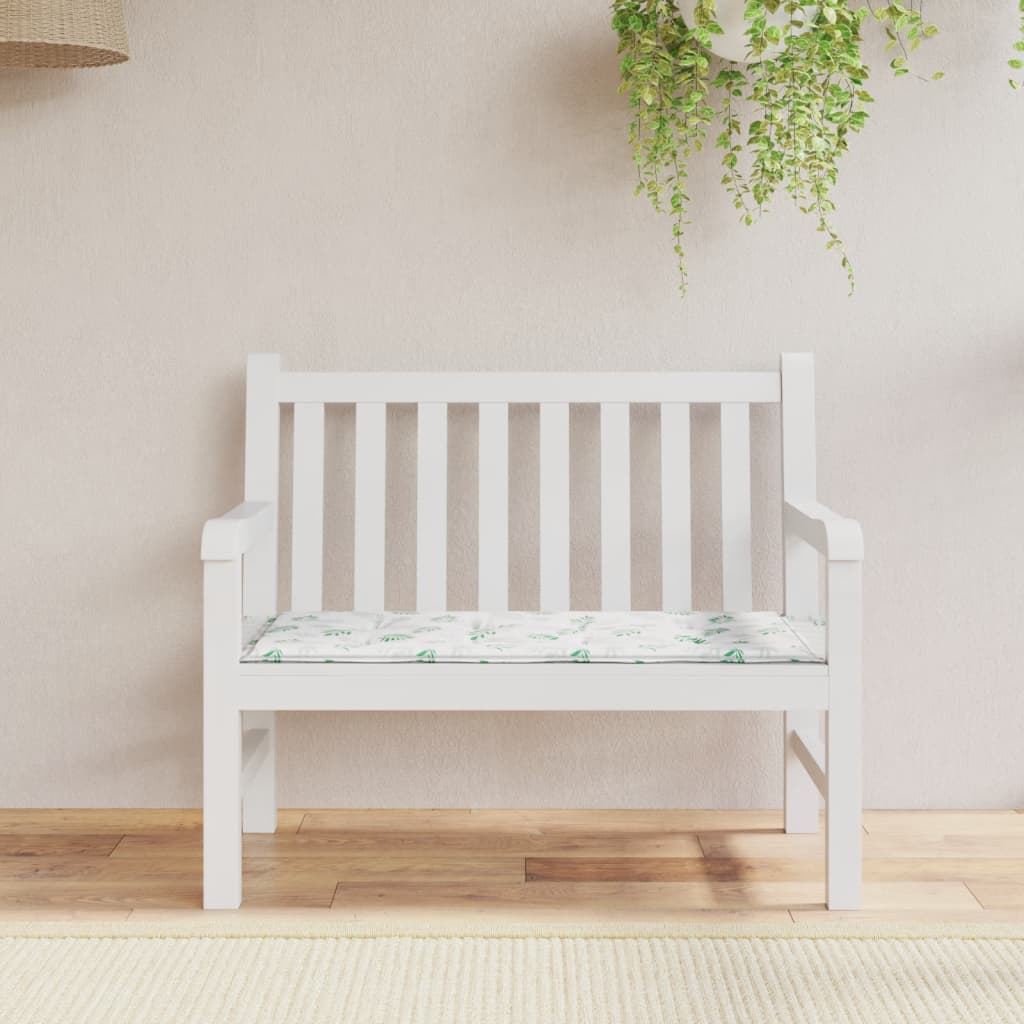 Cuscino per Panca a Foglie 100x50x3 cm in Tessuto Oxford | homemem39