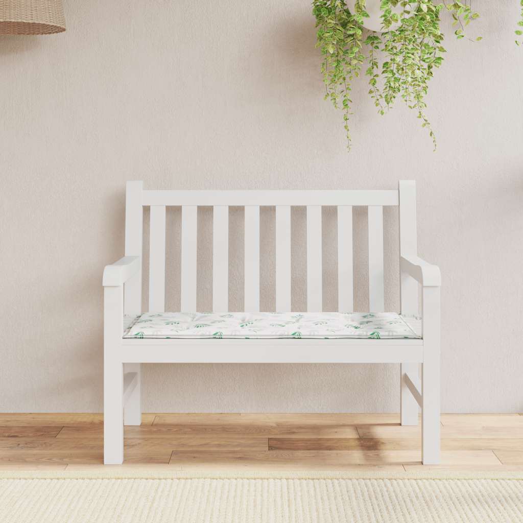 Cuscino per Panca a Foglie 100x50x3 cm in Tessuto Oxford