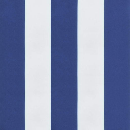 Cuscino Panca Giardino Bianco e Blu 120x50x4 cm Tessuto Oxford - homemem39