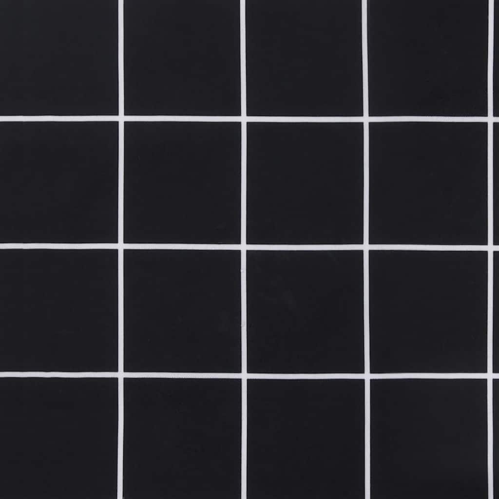 Cuscino Panca Giardino a Quadri Nero 120x50x4cm Tessuto Oxford - homemem39