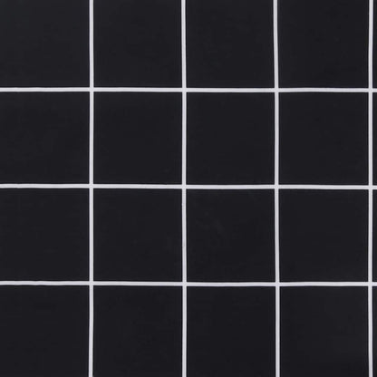 Cuscino Panca Giardino a Quadri Nero 120x50x4cm Tessuto Oxford - homemem39