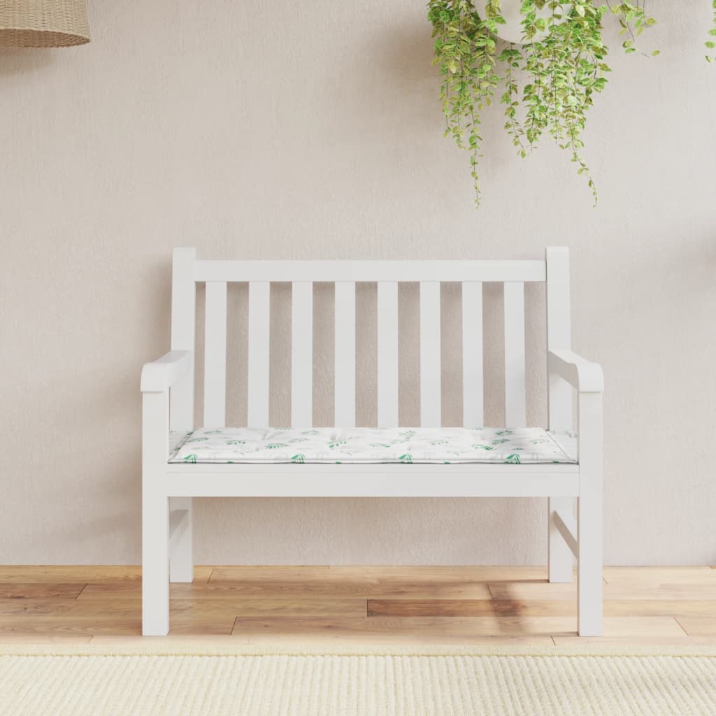Cuscino per Panca a Foglie 120x50x3 cm in Tessuto Oxford | homemem39