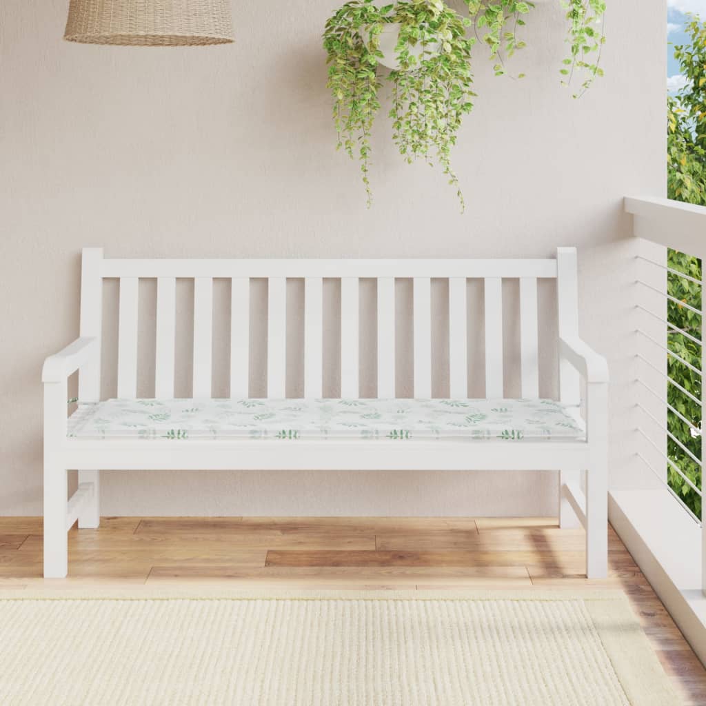Cuscino per Panca a Foglie 150x50x3 cm in Tessuto Oxford | homemem39